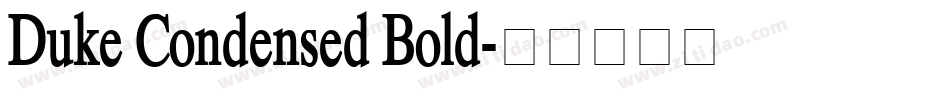 Duke Condensed Bold字体转换